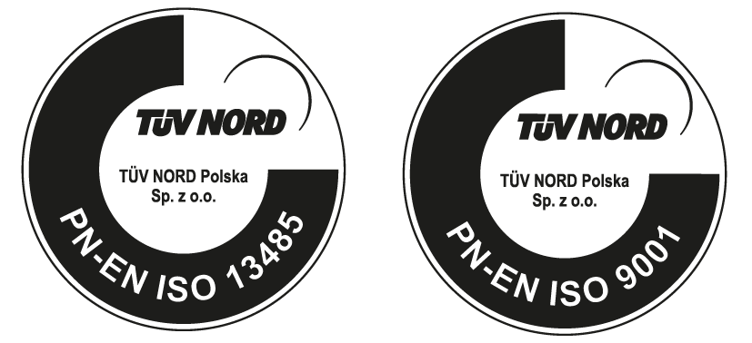 Certyfikaty ISO 13485 i ISO 90001